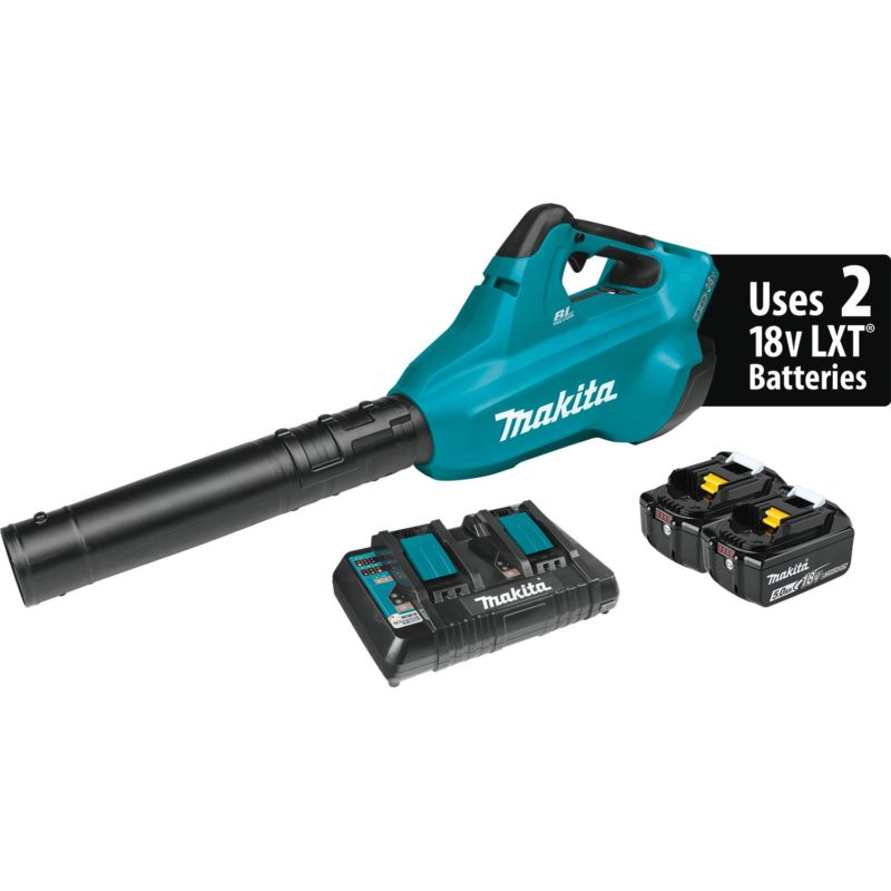 Makita 36v x2 lxt battery powered leaf blower kit gardenland power
