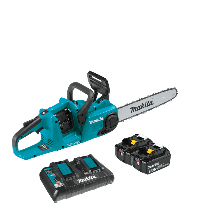 Makita 36V X2 LXT 14″ BatteryPowered Chainsaw Kit Gardenland Power Equipment