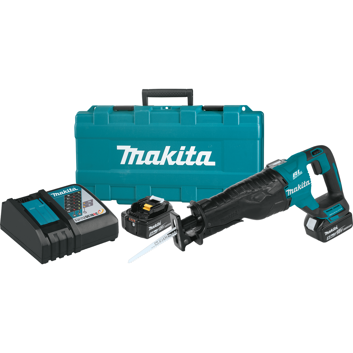 Makita 18V LXT® Lithium‑Ion Brushless Cordless Recipro Saw Kit (5.0Ah)