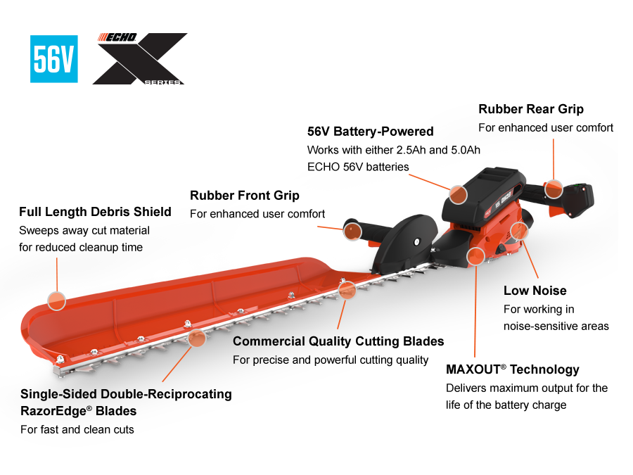 ECHO DHCS-2800 28" Battery Single-Sided Hedge Trimmer - Image 2